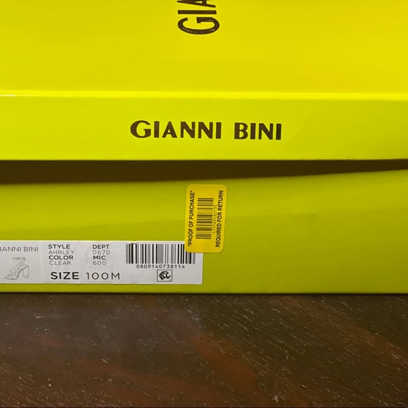 GIANNI BINI woman’s size 10 clear sandal with heel. - Picture 2 of 4